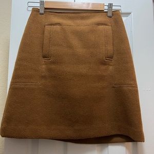 Ann Taylor Loft Burnt Orange Wool Mini Skirt 2 Petite